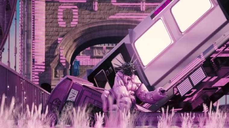 Surreal pink fashion artwork by Antoni Tudisco for Moncler